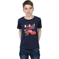 Cars Boy's Kachow Christmas T-Shirt in Navy | Size: 9 Years