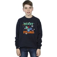 Lilo & Stitch Boy's Merry Stitchmas Sweatshirt in Navy | Size: 5-6 Years