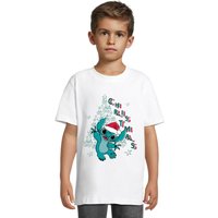 Lilo & Stitch Boy's Christmas Tree T-Shirt in White | Size: 9 Years