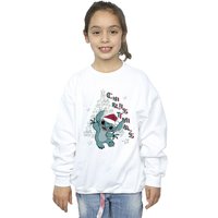 Lilo & Stitch Girl's Christmas Tree Sweatshirt in White | Size: 12-13 Years
