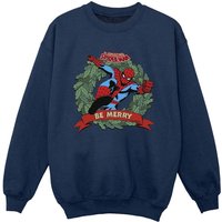Spider-Man Boy's Be Merry Sweatshirt in Navy | Size: 12-13 Years
