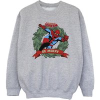 Spider-Man Girl's Be Merry Sweatshirt in Grey | Size: 7-8 Years