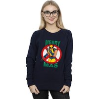 X-Men Women's Wolverine Christmas Sweatshirt in Navy | Size: Medium