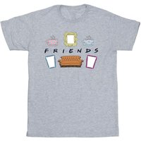 Friends Boy's Couch Lounging T-Shirt in Grey | Size: 12-13 Years