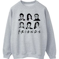 Friends Men's Faces Logo Sweatshirt in Grey | Size: Small