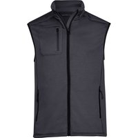 TEE JAYS Men's Fleece Stretch Body Warmer in Dark Grey | Size: XS