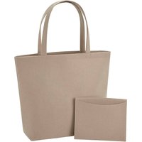 Bagbase Felt Shopper Bag in Light Sand