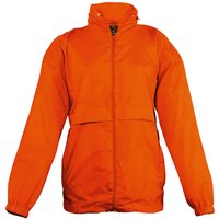 SOL'S Surf Windbreaker Jacket (Water Resistant & Windproof) in Orange | Size: 13 Years