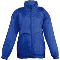 SOL'S Surf Windbreaker Jacket (Water Resistant & Windproof) in Blue | Size: 13 Years