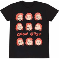 Childs Play Men's Expressions Of Chucky T-Shirt in Black | Size: Medium