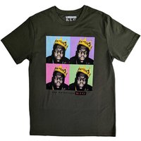 Biggie Smalls Men's The Notorious Crown T-Shirt in Green | Size: Small