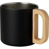 Seasons Bjorn Plain Stainless Steel 360ml Mug in Black