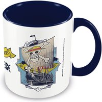 One Piece The Going Merry Inner Two Tone Mug in White