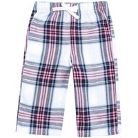 Larkwood Tartan Lounge Pants in White | Size: 18-24 m