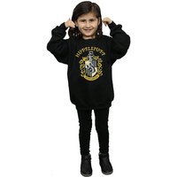 Harry Potter Girl's Hufflepuff Cotton Sweatshirt in Black | Size: 12-13 Years