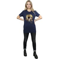 Star Wars: The Last Jedi Women's Porg Brushed Cotton Boyfriend T-Shirt in Navy | Size: XL