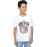 Harry Potter Boy's Gryffindor Cotton T-Shirt in White | Size: 7-8 Years
