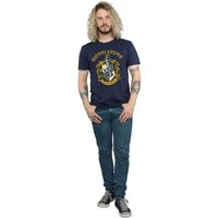 Harry Potter Men's Hufflepuff Cotton T-Shirt in Navy | Size: 2XL