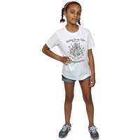 Harry Potter Girl's Waiting For My Letter Hogwarts Crest Cotton T-Shirt in White | Size: 7-8 Years