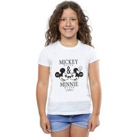 Disney Girl's Crush Mondays Mickey & Minnie Mouse Cotton T-Shirt in White | Size: 5-6 Years