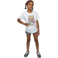 DC Comics Girl's Femme Power Cotton T-Shirt in White | Size: 7-8 Years