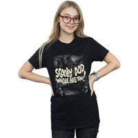 Scooby Doo Women's Where Are You? Cotton Boyfriend T-Shirt in Black | Size: Medium