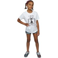Maleficent Girl's I Run This Castle Cotton T-Shirt in White | Size: 12-13 Years