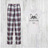 60 SECOND MAKEOVER Women's Frenchie Unconditional Love Pyjama Set in Pink | Size: Small