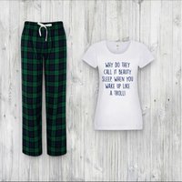 60 SECOND MAKEOVER Women's Why Do They Call It Beauty Sleep When You Wake Up Looking Like A Troll Pyjama Set in Green | Size: XS