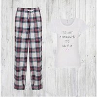 60 SECOND MAKEOVER Women's It's Not A Hangover It's Gin Flu Pyjama Set in Pink | Size: XS