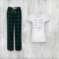 60 SECOND MAKEOVER Women's I Don't Snore I Just Dream I'm A Motorbike Pyjama Set in Green | Size: XS