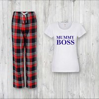 60 SECOND MAKEOVER Women's Mummy Boss Pyjama Set in Red | Size: Medium