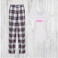 60 SECOND MAKEOVER Women's Caffeine Loading Please Wait Pyjama Set in Pink | Size: XS