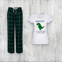 60 SECOND MAKEOVER Women's Nannasaurus Pyjama Set in Green | Size: Medium