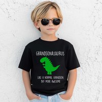 60 SECOND MAKEOVER Grandson Dinosaur T-Shirt in Black | Size: 6-12 m