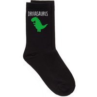 60 SECOND MAKEOVER Men's Mens Driver Dinosaur Drivasaurus Black Socks