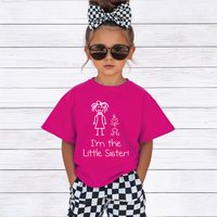 60 SECOND MAKEOVER Girl's I'm The Little Sister T-Shirt in Pink | Size: 18-24 m