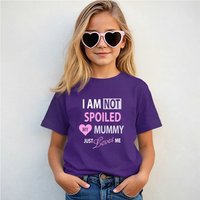 60 SECOND MAKEOVER I'm Not Spoiled My Mummy Just Loves Me T-Shirt in Purple | Size: 12-18 m