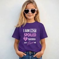 60 SECOND MAKEOVER I'm Not Spoiled My Nanna Just Loves Me T-Shirt in Purple | Size: 6-12 m