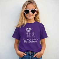 60 SECOND MAKEOVER Girl's I'm Going To Be A Big Sister Purple T-Shirt | Size: 12-18 m