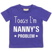 60 SECOND MAKEOVER Today I'm Nanny's Problem T-Shirt in Purple | Size: 0-6 m