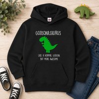 60 SECOND MAKEOVER Black God Son Dinosaur Hoodie | Size: 1-2 Years