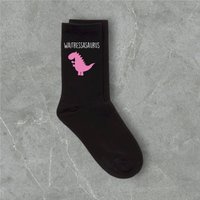 60 SECOND MAKEOVER Women's Waitress Socks Waitressasaurus Black Socks