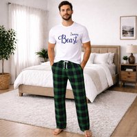 60 SECOND MAKEOVER Men's Snoring Beast Pyjama Set in Green | Size: XL