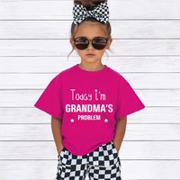 60 SECOND MAKEOVER Today I'm Grandma's Problem T-Shirt in Pink | Size: 18-24 m