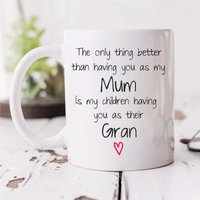 60 SECOND MAKEOVER Men's Mum, Gran, Children Mug in White