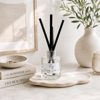 60 SECOND MAKEOVER Baby Powder Luxury Reed Diffuser Highly Fragranced Scented in Clear