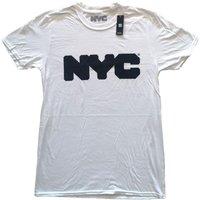 NYC New York Color Men's New York City Cotton T-Shirt in White | Size: Small