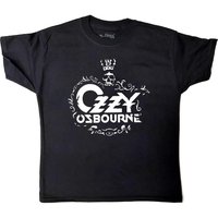 Ozzy Osbourne Logo Cotton T-Shirt in Black | Size: 11-12 Years