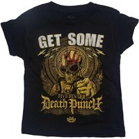 Five Finger Death Punch Get Some Cotton T-Shirt in Black | Size: 12-13 Years